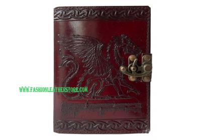 embossed leather notebook